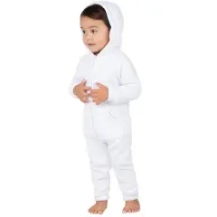 Joggies - White Frosting Infant Footless Hoodie Onesie