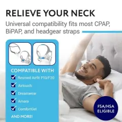 Impresa CPAP Neck Pad Cushions - Universal Headgear / Mask Head Strap Covers - Compatible with Resmed Airfit P10 / F20, Airtouch