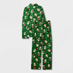 Boys' Elf on the Shelf Christmas Coat Pajama Set - Green