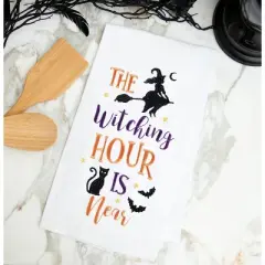 C&F Home The Witching Hour Halloween Cotton Embroidered Flour Sack Kitchen Towel