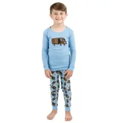 Leveret Kids Two Piece Cotton UPS Truck Pajamas
