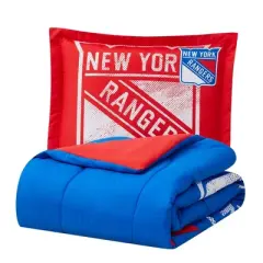 Sweet Home Collection NHL New York Rangers Comforter & Pillow Sham Set