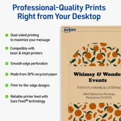 Avery Arched Flat Cards, 4-3/4" x 3-1/2", Kraft Brown, 200 Total