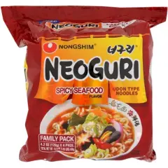 Nong Shim Noodle Spicy Neoguri - Case of 4 - 4 pouches/4.2 oz