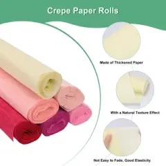 Unique Bargains Durable Soft Flexible Thickened Crepe Paper 4 Pcs