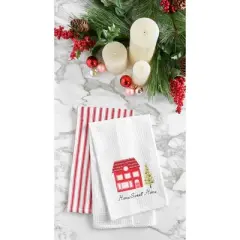 C&F Home Home Sweet Home Embroidered & Waffle Weave Kitchen Towel