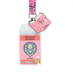 Mean Girls Lanyard ID Badge Holder North Shore High School w/ 2" Rubber Pendant