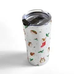 Ninola Design Hedgehog Yuletide 20 oz Stainless Steel Travel Mug - Deny Designs