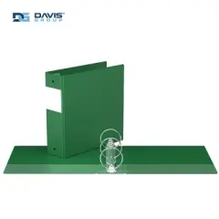 Premium Economy 3" Round Ring Binder 6pk Green: Davis Group, Hard Cover, 600 Sheet Capacity, 2 Pockets, Polypropylene