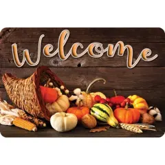 Ashley Productions&reg; The Original Fun Mat&trade;, Welcome Mat, 15.5" x 23.5", Fall Cornucopia Welcome