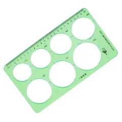 Unique Bargains Plastic Hollow Out Circle Drawing Learning Measuring Template Ruler 1 Pc