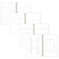 Sugar Paper Essentials 2025 Weekly/Monthly Planner 6.125"x8.5" Frosted Roe Stripe: Non-Toxic, Acid-Free, Twin-Wire Binding