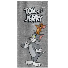 Tom & Jerry Characters And Title Logo Youth Heather Gray Graphic Jogger Pants