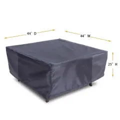 Summerset Shield Fire Table Cover Ultimate Protection for Your Outdoor Furniture Square 44" x 44" x 25" Mercury