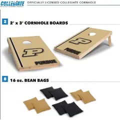 NCAA Purdue Boilermakers 2'x3' Wood Cornhole Set
