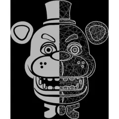 Five Nights at Freddy's Freddy Fazbear Foil Boy's Black T-shirt