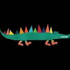 Women's Design By Humans Whimsical Crocodile On Skates By radiomode Racerback Tank Top