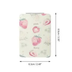 Unique Bargains Women Medium Rectangular Shape Handheld Mirror Pink 1 Pc