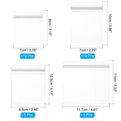 Unique Bargains Anti-Tarnish Jewelry Bag for Packaging Earrings, Rings, 30 Pcs 4 Sizes