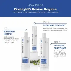 BosleyMD BOS-REVIVE Non-Color Treated Hair Nourishing Shampoo & Volumizing Conditioner (33.8 oz XXL DUO SET) - Bosley MD Thinning Hair