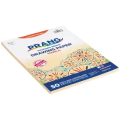 9"x12" Manila Drawing Paper 50 Sheets - Prang: Uncoated Off-White Construction Paper, 9x12 Inches, 50 Sheets, Art Supplies