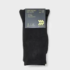 Women's 2pk Lightweight Wool Blend Outdoor Crew Socks - All in Motion&trade; 4-10