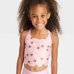 Girls' Fruit Print Midkini Set - Cat & Jack&trade; Light Pink