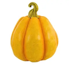 Roman 12.0 Inch Pumpkin With Happy Face Halloween Figurine , Halloween Decor Purple Eyes Wart Toothless (1PC)