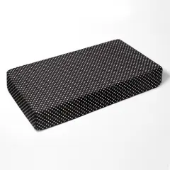 Bacati - Black Pin Dots 100 percent Cotton Universal Baby US Standard Crib or Toddler Bed Fitted Sheet