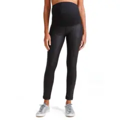 Ingrid & Isabel Faux Leather Maternity Legging with Crossover Panel