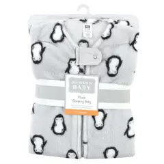 Hudson Baby Plush Sleeveless Sleeping Bag, Sack, Blanket, Gray Penguin
