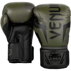 Venum Elite Hook and Loop Boxing Gloves - Khaki/Camo
