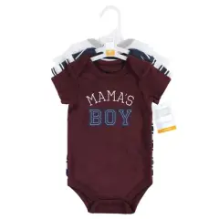 Hudson Baby Infant Boy Cotton Bodysuits, Mamas Boy