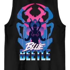 Blue Beetle Vector Key Art Crew Neck Sleeveless Black Men's Tank Top-Small