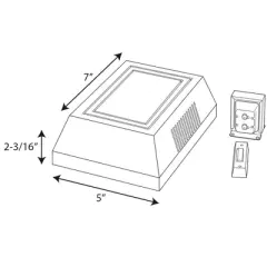 Progress Lighting, Door Chimes, 1 Light, Wall Light, White, LED Push Buttons