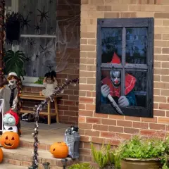 Northlight Creepy Clown Scary Window Halloween Decoration - 47"