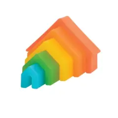 Kaplan  Early Learning Discovery Stackers - Rainbow House - 5 Pieces