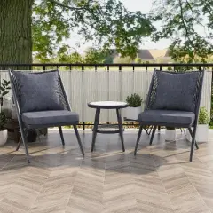 3pc Dirk Patio Chair With Side Table - miBasics