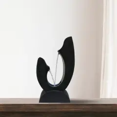 Northlight 13.75" Black Small Modern Outdoor Garden Water Fountain