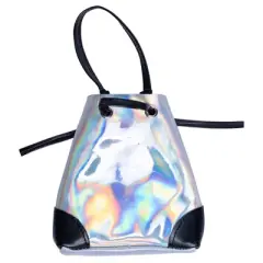 I'M A GIRLY Silver Black Bag for Fashion Doll