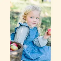 Hope & Henry Girls' Organic Cotton Short Sleeve Ruffle Jumper, Toddler