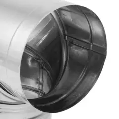 DuraVent DuraBlack 6-Inch Diameter Stainless Steel Single Wall Wood Burning Stove 90 Degree Elbow Pipe Connector to Vent Smoke and Exhaust, Silver