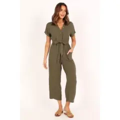 Petal and Pup Womens Archie Jumpsuit - Olive 10