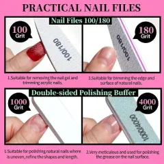 7-Piece Nail Care Kit for Women &ndash; Nail File, Buffer Block, Cuticle Remover & Manicure Tools for At-Home Nail Grooming