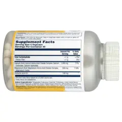 Solaray Calcium Magnesium 2:1 Ratio, 180 VegCaps