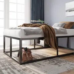 Joseph 18" Metal Platform Bed Frame Black - Zinus