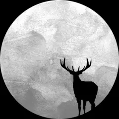 Women's Design By Humans Deer Moon By Expo Racerback Tank Top