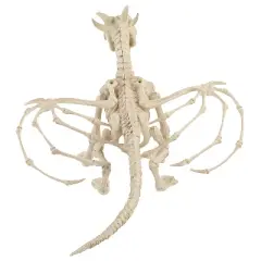 Seasons USA Skeleton Dragon Prop Halloween Decoration -  13 in x 22 in x 8 in - Off-White