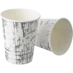 Silver Spoons Elegant Disposable Coffee Cups, Heavy Duty Drinking Hot Cups, 9 oz., (18 PC), Arctic Collection	