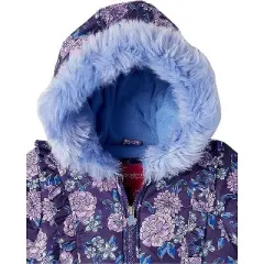 LONDON FOG Girls' 2-piece Snowbib and Puffer Coat Snowsuit Set